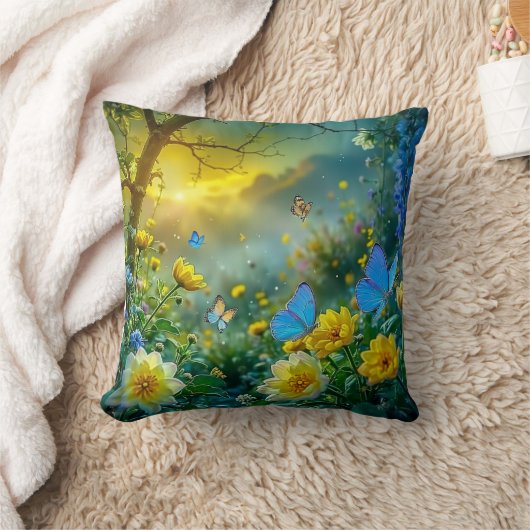 自然 クッション (ブランケット)