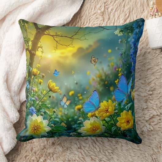 自然 クッション (ブランケット)