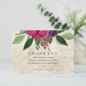自然、クランベリープラム結婚式のサンキューカード サンキューカード (スタンド正面)