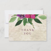 自然、クランベリープラム結婚式のサンキューカード サンキューカード (裏面)