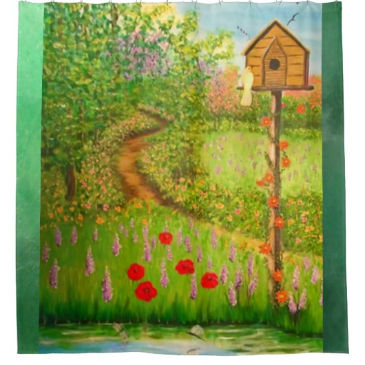 自然 シャワーカーテン (正面)