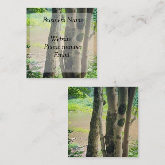 自然 スクエア名刺 (正面/裏面)