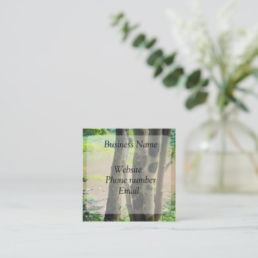 自然 スクエア名刺 (スタンド正面)