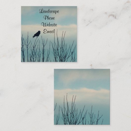 自然 スクエア名刺 (正面/裏面)