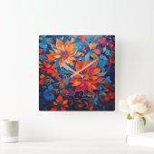 自然 スクエア壁時計 (ホーム)