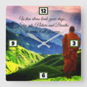 自然 スクエア壁時計 (正面)