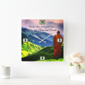 自然 スクエア壁時計 (ホーム)