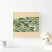 自然 スクエア壁時計 (ホーム)