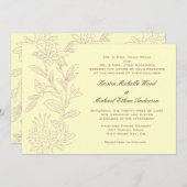 自然/バラ結婚式招待状 招待状 (正面/裏面)