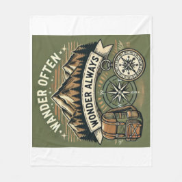 自然 フリースブランケット