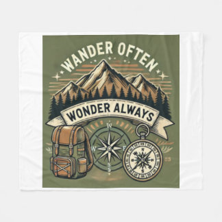 自然 フリースブランケット