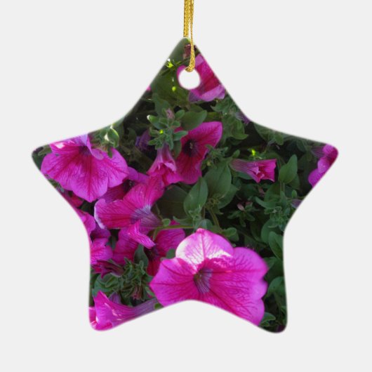 自然、フローラ、ピンクの花 セラミックオーナメント (裏面)