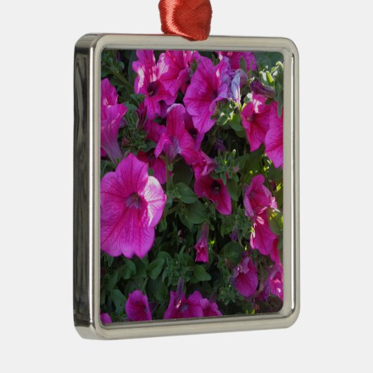 自然、フローラ、ピンクの花 メタルオーナメント (右)