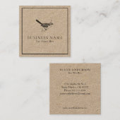 自然-ブシュティト スクエア名刺 (正面/裏面)