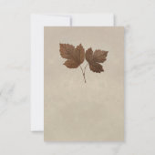 自然 ミニマリスト 秋の落ち葉 エレガント テーブルナンバー (裏面)