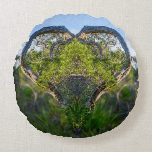 自然 ラウンドクッション (正面)