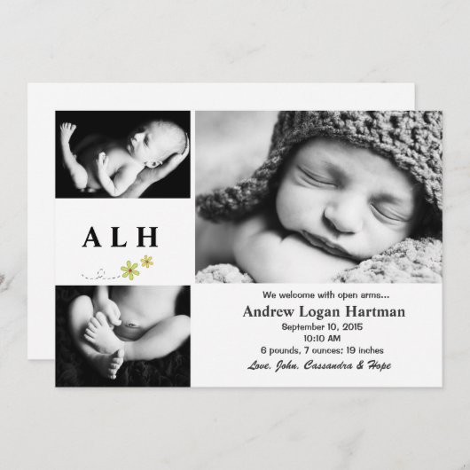 自然-写真の誕生の発表 案内状 (正面/裏面)