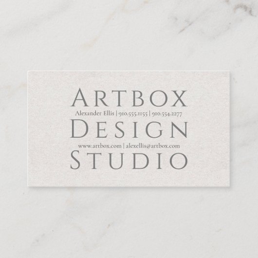 (自然)印刷米の紙 名刺 (裏面)