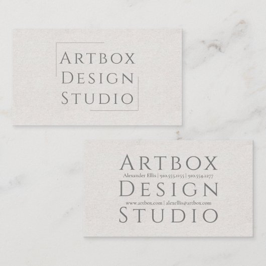 （自然）印刷米の紙 名刺 (正面/裏面)