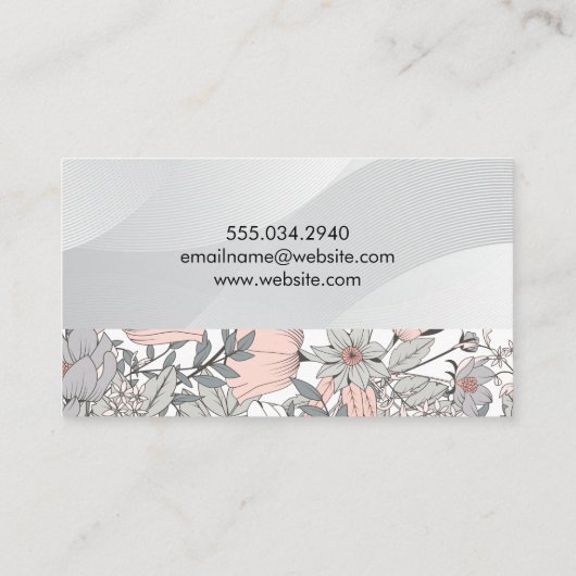 自然 | 植物 | 花柄 名刺 (裏面)