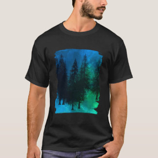 自然 樹木 風景 野生動物 アウトドア 夜 前 Tシャツ