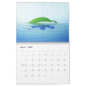 自然、水の空と2012年離れ計画 カレンダー (3月 2027)