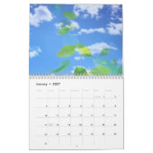 自然、水の空と2012年離れ計画 カレンダー (1月 2027)