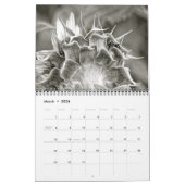 自然（白黒） カレンダー (3月 2026)