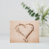 自然 |砂のハート ポストカード (スタンド正面)