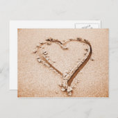 自然 |砂のハート ポストカード (正面/裏面)