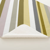 "自然"、素朴そっくりのストライプなパターン毛布 シェルパブランケット (3/4)