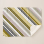 "自然"、素朴そっくりのストライプなパターン毛布 シェルパブランケット (正面(横))