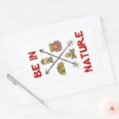 自然 長方形シール (封筒)