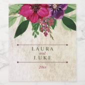 自然, Cranberry-Plumフローラ ワインラベル (シングルラベル)