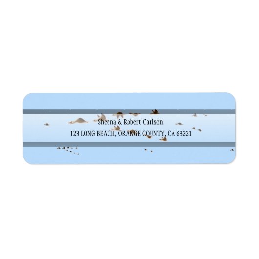 自然 | Flock of Geese Migrating ラベル (正面)