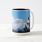 自然Alaska Denali風景写真 ツートーンマグカップ (正面右)