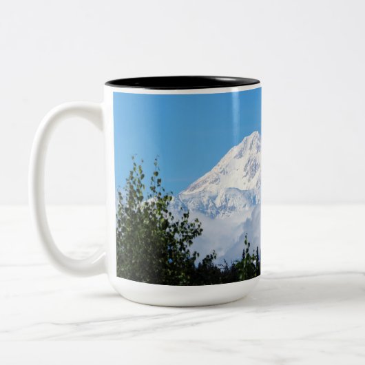 自然Alaska Denali風景写真 ツートーンマグカップ (左)