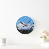 自然Alaska Denali風景写真 ラウンド壁時計 (ホーム)