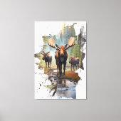 *~*自然AP49ムースフォレアートストコテージ キャンバスプリント (正面)