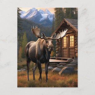 *~*自然AP49 MOOSEウッズフォレストダスク山脈 ポストカード