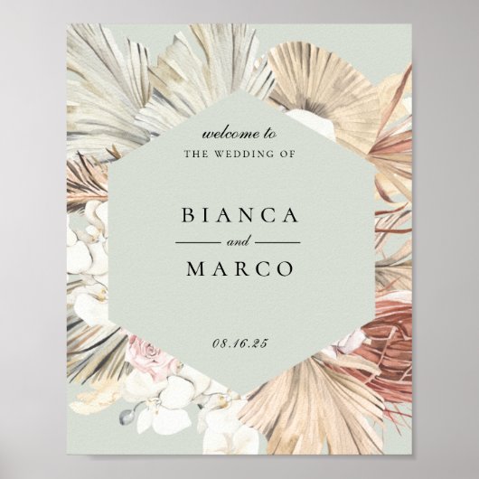 自然Folids Frameの結婚歓迎 ポスター (正面)