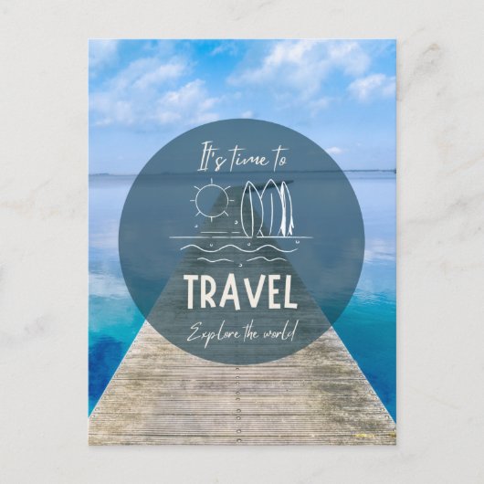 自然It's Time To Travel引用文 ポストカード (正面)