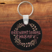 自然OTAセラピストOTエクササイズ葉職業 キーホルダー (正面)