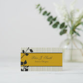 自然Pinstripes DarkフローラInterior Design 名刺 (スタンド正面)