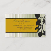 自然Pinstripes DarkフローラInterior Design 名刺 (裏面)