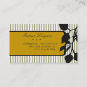 自然Pinstripes DarkフローラInterior Design 名刺 (裏面)