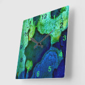 自然Platterns スクエア壁時計 (傾斜)