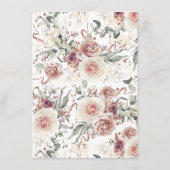 自然Shade Flowers エレガント Boho結婚の詳細 エンクロージャーカード (裏面)