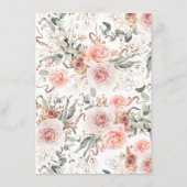 自然Shade Flowers エレガント Boho結婚の詳細 エンクロージャーカード (裏面)