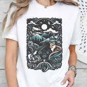自然Tシャツ、自然のキツネ、マウンテンシーン、ワイルド Tシャツ